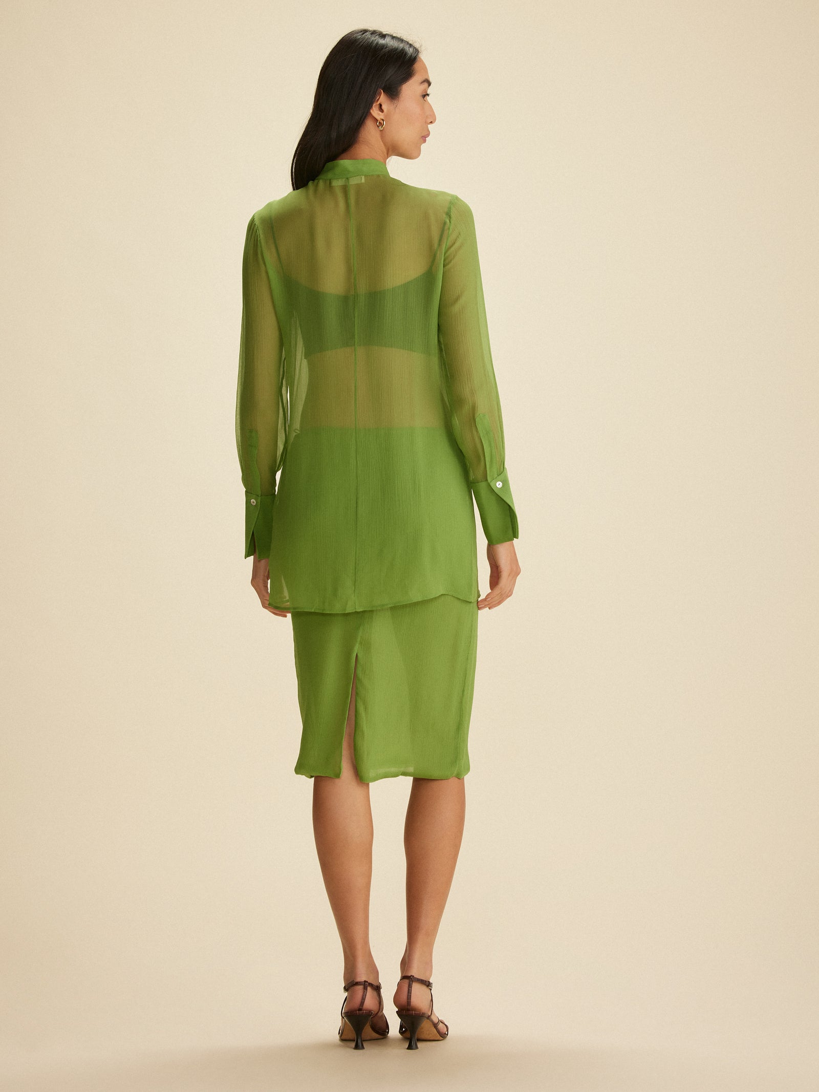 Green Paisley Draped Skirt | Style Junkiie | Wolf & Badger